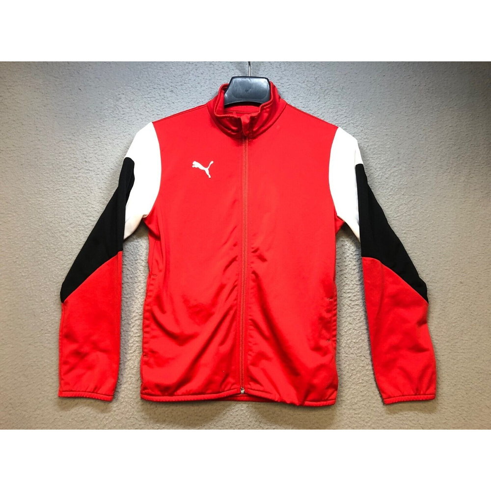 Puma Fleece Lined Zip Jacket Youth Large - Red